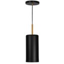 Ver imagem 3 de Lustre Pendente Bilboquê Cilindrico Preto com Cobre