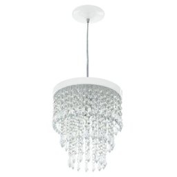 Lustre Pendente De Cristal Acrílico Manucrillic Branco - 2