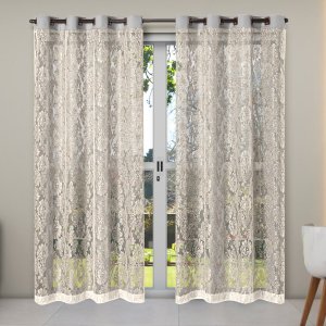 Cortina Renda 4,00m X 2,50m Sala Quarto Janela Apartamento Oxford Cozinha Decorativa Cinza
