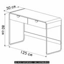 Ver imagem 4 de Escrivaninha Mesa com 2 Gavetas 125cm Mario Hanover/dourado A10 - Mpozenato