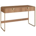 Ver imagem 2 de Escrivaninha Mesa com 2 Gavetas 125cm Mario Hanover/dourado A10 - Mpozenato