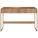 Ver imagem 6 de Escrivaninha Mesa com 2 Gavetas 125cm Mario Hanover/dourado A10 - Mpozenato