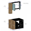 Ver imagem 4 de Armário de Banheiro Gravatá 4 Portas Branco/Naturalle - Panorama Móveis