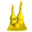 Ver imagem 1 de Jogo de Vasos Par Lâmpadas e Centro de Mesa 3 Esferas Cerâmica - Amarelo