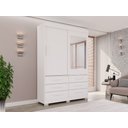 Ver imagem 4 de Guarda Roupa New Star 2 Portas 6 Gavetas com Espelho Salleto Branco