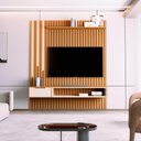 Ver imagem 3 de Home Ripado com Rack Suspenso e Led Saikai Nature Pérola