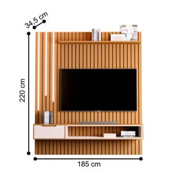 Home Ripado com Rack Suspenso e Led Saikai Nature Pérola - 2