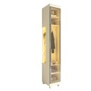 Ver imagem 3 de Módulo Guarda-Roupa com Nicho e LED 1 Porta MDF Imperatriz Bege/Off White