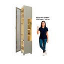 Ver imagem 5 de Módulo Guarda-Roupa com Nicho e LED 1 Porta MDF Imperatriz Bege/Off White