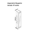 Ver imagem 4 de Módulo Guarda-Roupa com Nicho e LED 1 Porta MDF Imperatriz Bege/Off White