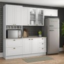 Ver imagem 1 de Cozinha Modulada 271,5cm Compacta 4 Peças com Torre Quente e Vidro 8 Portas 5 Gavetas Americana Henn