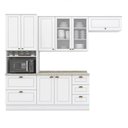 Ver imagem 7 de Cozinha Modulada 271,5cm Compacta 4 Peças com Torre Quente e Vidro 8 Portas 5 Gavetas Americana Henn