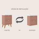 Ver imagem 2 de Gabinete para Banheiro com Cuba 60cm Retro Mdf Milano  On Móveis 