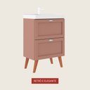 Ver imagem 4 de Gabinete para Banheiro com Cuba 60cm Retro Mdf Milano  On Móveis 