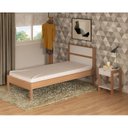 Ver imagem 7 de Cama Solteirocm8004 e Mesa de Cabeceira Az1016 Qt2 Amendoa Branco Tecno Mobili