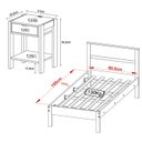 Ver imagem 4 de Cama Solteirocm8004 e Mesa de Cabeceira Az1016 Qt2 Amendoa Branco Tecno Mobili