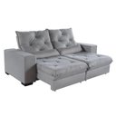 Ver imagem 2 de Sofá Retrátil e Reclinável 2,90m Suede Isis