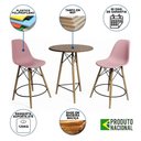 Ver imagem 6 de Mesa Bistrô Eames Eiffel Amêndoa Com 2 Banquetas Rosas De Madeira - Cor: Marrom