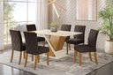 Ver imagem 3 de Mesa de Jantar Solus 160 S/ Vidro Nature/off White - Henn