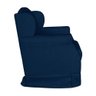 Poltrona Cadeira Amamentação Balanço Conforto Suede Manuela:Azul Marinho - 7