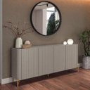 Ver imagem 1 de Buffet Bend 180 cm Porta Frisada Incolar Grigio com Pé Dourado