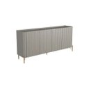 Ver imagem 2 de Buffet Bend 180 cm Porta Frisada Incolar Grigio com Pé Dourado