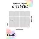 Ver imagem 4 de Cabeceira Estofada Casal 12 Blocos Não É Segredo Linho Marrom Claro 140x90
