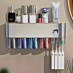Suporte Porta Escova e Pasta de Dente com Armazenando Praticidade e Elegância - 4