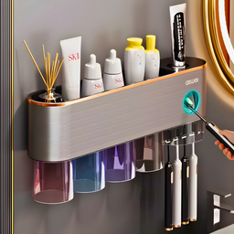 Suporte Porta Escova e Pasta de Dente com Armazenando Praticidade e Elegância - 6