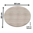Ver imagem 4 de Base de Mesa Apus em Ferro Preto 75 Cm (alt) Tampo Mdp Redondo Castanheira 80cm (larg) X 2,5cm Alt