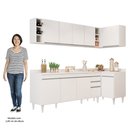 Ver imagem 5 de Armário de Cozinha Modulado de Canto Esquerdo 5 Peças Cp53 Balcão com Tampo Branco - Lumil Lumil Móv