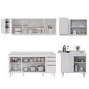 Ver imagem 6 de Armário de Cozinha Modulado de Canto Esquerdo 5 Peças Cp53 Balcão com Tampo Branco - Lumil Lumil Móv