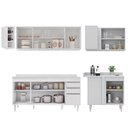 Ver imagem 6 de Armário de Cozinha Modulado de Canto Esquerdo 5 Peças Cp53 Balcão com Tampo Branco - Lumil Lumil Móv
