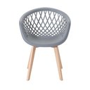 Ver imagem 4 de Kit Mesa Eames Vidro 110cm + 6 Cadeiras Web Wood - Seat&Co