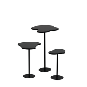 Conjunto de Mesas Orgânicas (G,M,P) Preto Acetinado