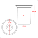 Ver imagem 4 de Kit Cuba Única + Acessórios com Torneira Gourmet Cromada Vip de Parede e Lixeira de Embutir 5 L