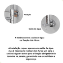 Ver imagem 6 de Kit Cuba Única + Acessórios com Torneira Gourmet Cromada Vip de Parede e Lixeira de Embutir 5 L