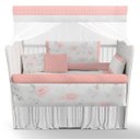 Ver imagem 1 de Kit Berço Enxoval de Bebê Flores Rosa Menina