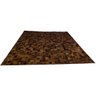 Tapete de Couro Castanho 3,00x3,50 com Bordas Peça 10x10cm - 1