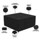 Ver imagem 7 de Kit 02 Puffs Quadrado Milano 90x90 W01 Suede Preto