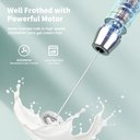 Ver imagem 4 de Maestri House Espumador de Leite Recarregável 3 Cabeças com Suporte (azul)