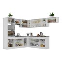 Ver imagem 3 de Armário De Cozinha Completa De Canto Branco/preto