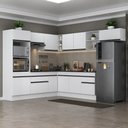 Ver imagem 1 de Armário De Cozinha Completa De Canto Branco/preto