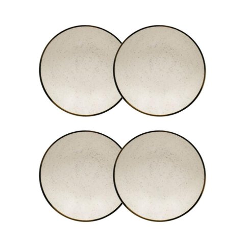 Conjunto 4 Pratos Fundos 20,5cm Brisa Cerâmica Oxford
