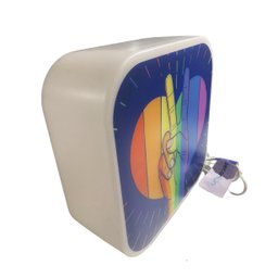 Luminaria Abajur de Mesa e Parede Box Decorativa Paz e Amor Decorfun Luminaria Quarto, Luminária Gam - 4