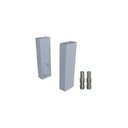 Ver imagem 1 de Suporte Topo Lateral Cabideiro Cintre 28x15,2mm Acabamento Champagne Claro Rometal 01 Par