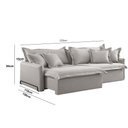 Ver imagem 2 de Sofá Cama Retrátil e Reclinável Leona 210 Cm Braço 15 Cm Meu Sofá Online