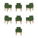 Ver imagem 1 de Kit 7 Poltronas Decorativa Reforçadas Sala Balaqui Decor Cor:Verde