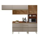 Ver imagem 2 de Cozinha Completa Modulada com AÉREO4 Peças MDF Proença Bege/Nogueira/Nude Prime