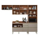 Ver imagem 4 de Cozinha Completa Modulada com AÉREO4 Peças MDF Proença Bege/Nogueira/Nude Prime
